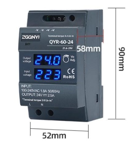 Power Supply DC 24V ZGQNYI QYR-60 - Image 3