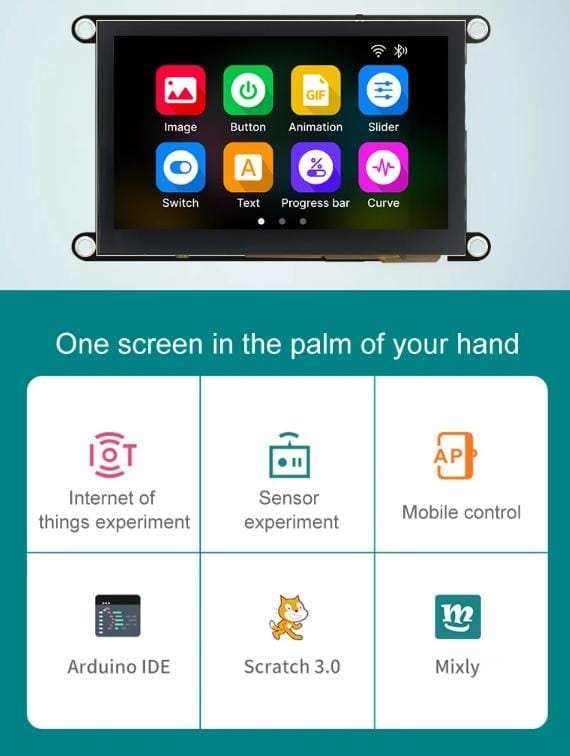 ESP32 S3 development board with 4.3-inch 5-inch IPS HD IPS resistive touch screen Arduino programming development LVGL