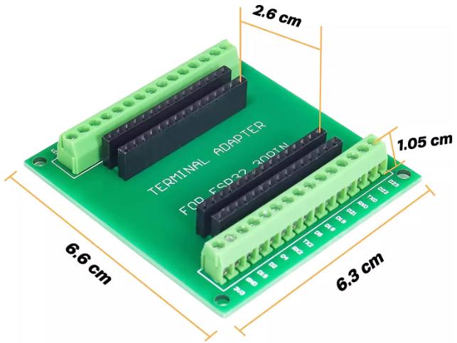 Terminal Screw Shield Expansion Board ESP32 DOIT Devkit V1 30pin 30 pin 30p - Green Shield