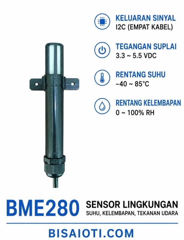 sensor suhu dan tekanan BME280 dengan protokol I2C