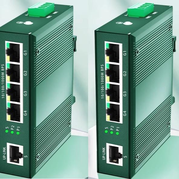 Ethernet Switch 5 port 10/100Mbps Din Rail Industrial Ethernet Switch - 10/100 Mbps