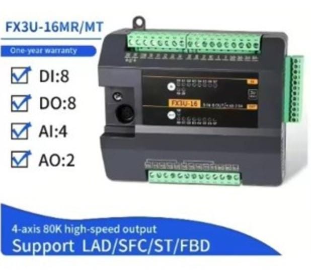 FX3U-16MR analog I/O rs485